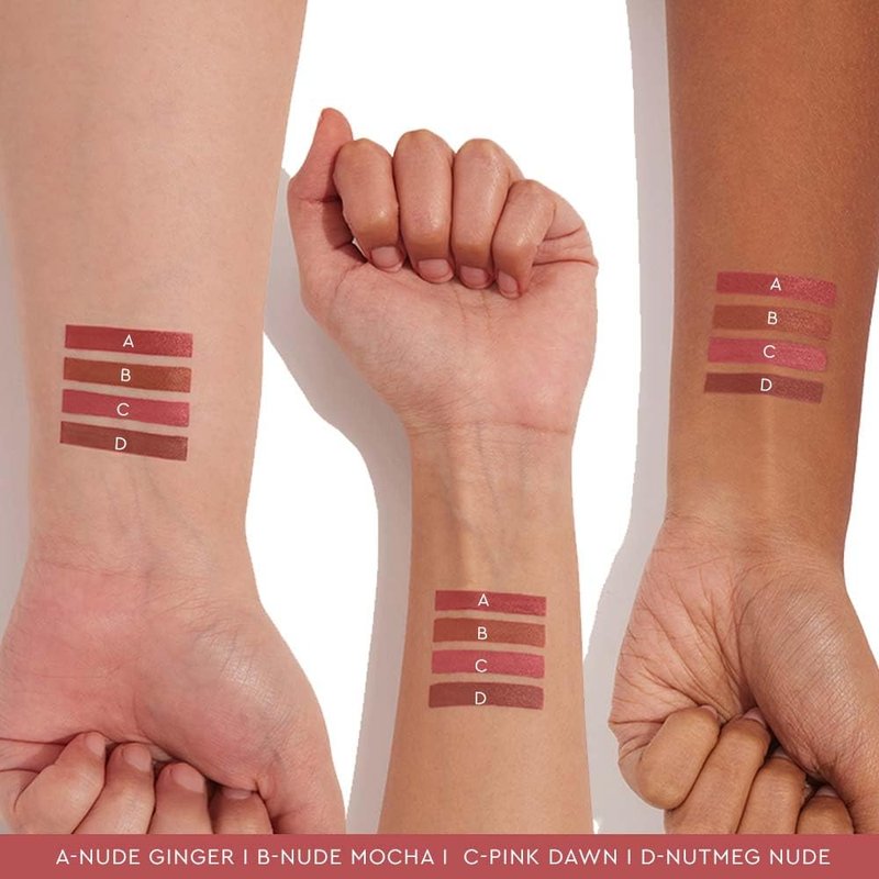 KIRO Four Play Non-Stop Airy Matte Liquid Lip Stack – Ultimate Quad | 4 Nude Lipstick Shades | Long-Lasting, Transfer-Proof, Hydrating, Lightweight | Infused with Avocado & Apricot Oils | 6ml