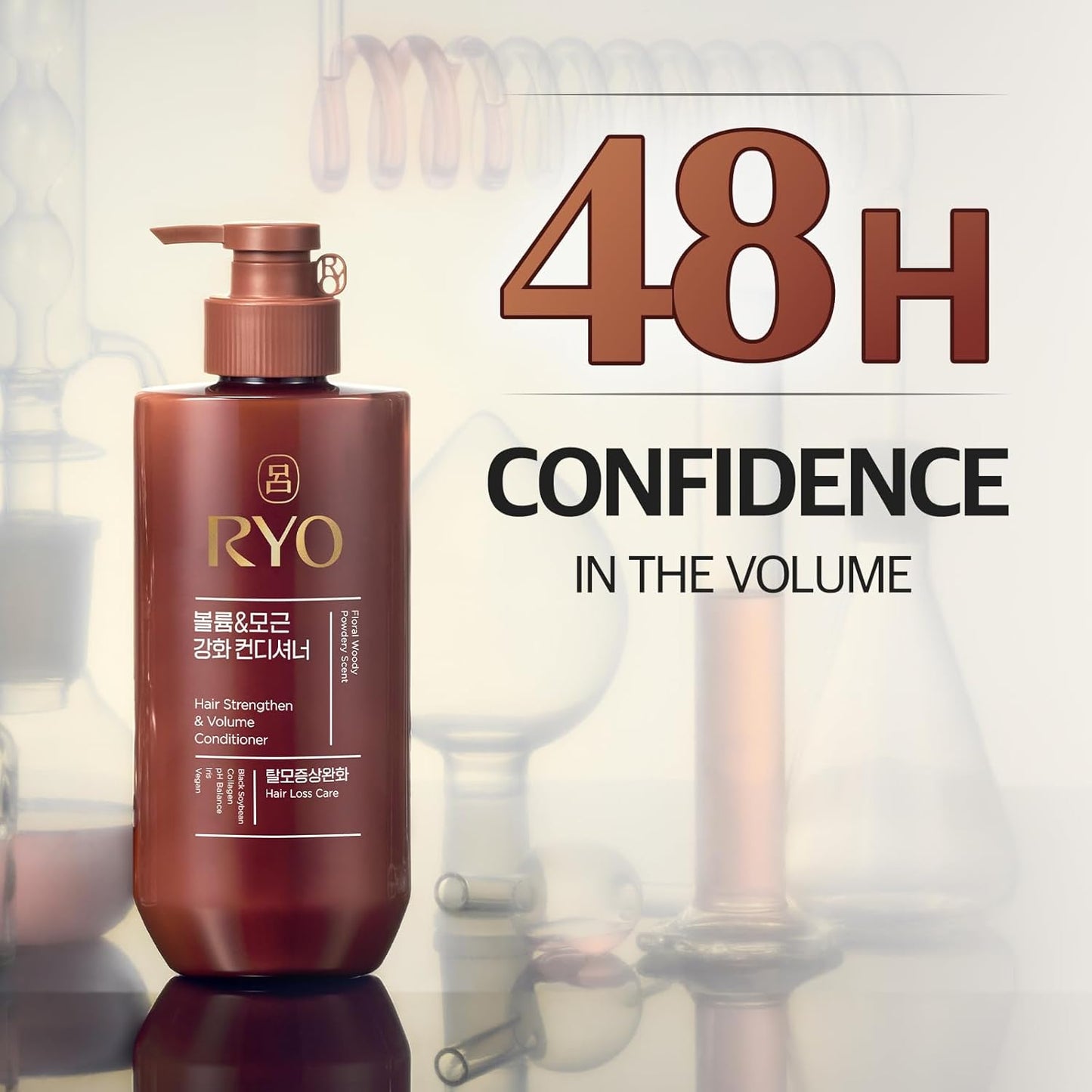 RYO Hair Strength Expert Care Shampoo & Conditioner Set - Korean Ginseng for Oily Scalp & Fine Hair | Strengthening & Volumizing