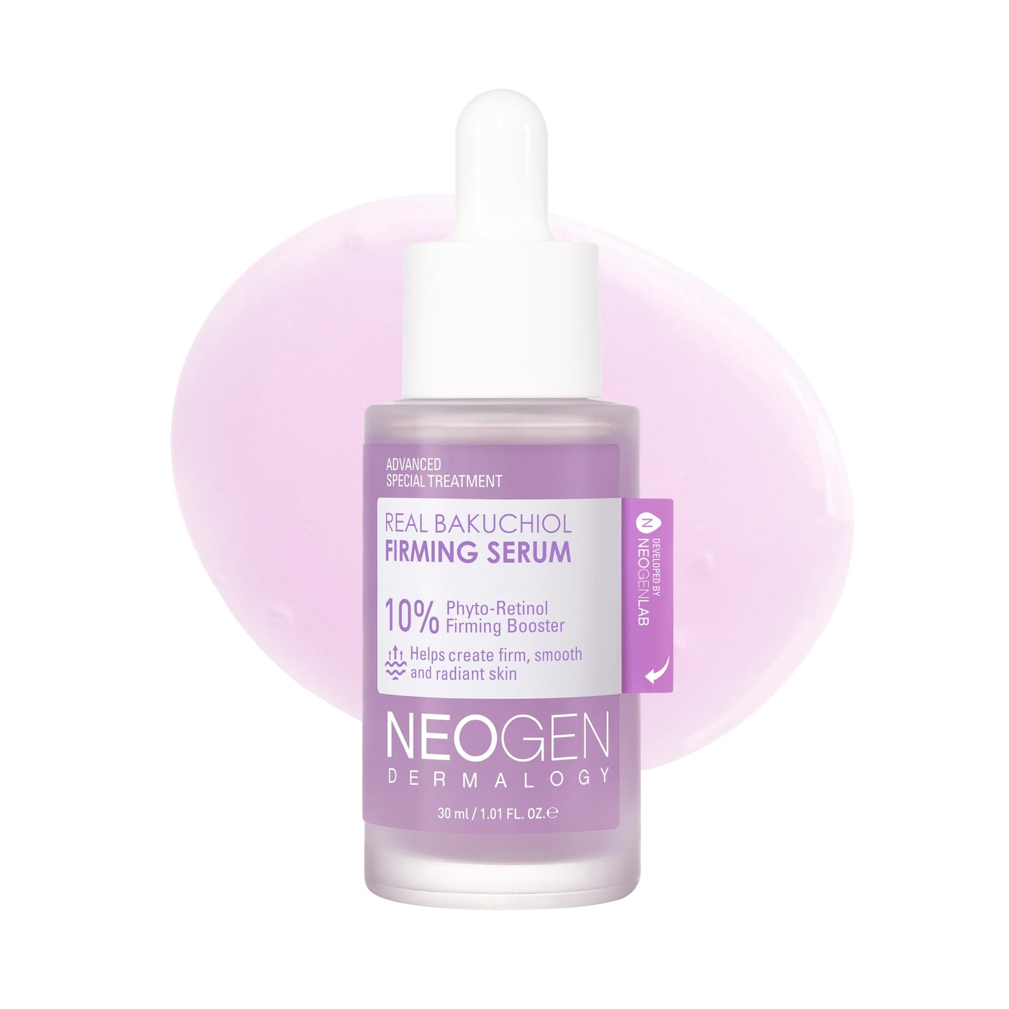DERMALOGY by NEOGENLAB Real Bakuchiol Firming Serum - Gentle Retinol Alternative Face Serum with Peptides & Niacinamide for the Look of Fine Lines & Firmness, Vegan, Korean Skin Care 1.01 oz (30ml)
