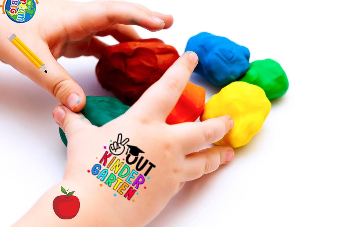 Kindergarten Graduation Temporary Tattoos - Fun Party Decorations for Kids | 110 Pcs Set for 2025 Celebrations