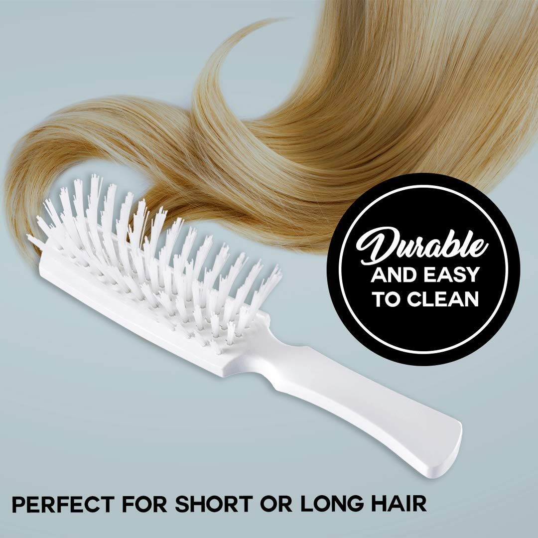 Fuller Brush Nylon Professional Hairbrush – 7.75" Ergonomic Handle – Soft Nylon Bristles for Gentle Hair Care – Brush for Fine, Thin & Damaged Hair