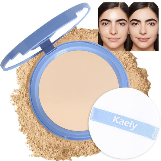evpct Oil Control Pressed Face Powder Compact for Women, Translucent Setting Powder Makeup Foundation for Women, Waterproof Long Lasting Lightweight, polvo compacto de maquillaje, 220 Sand