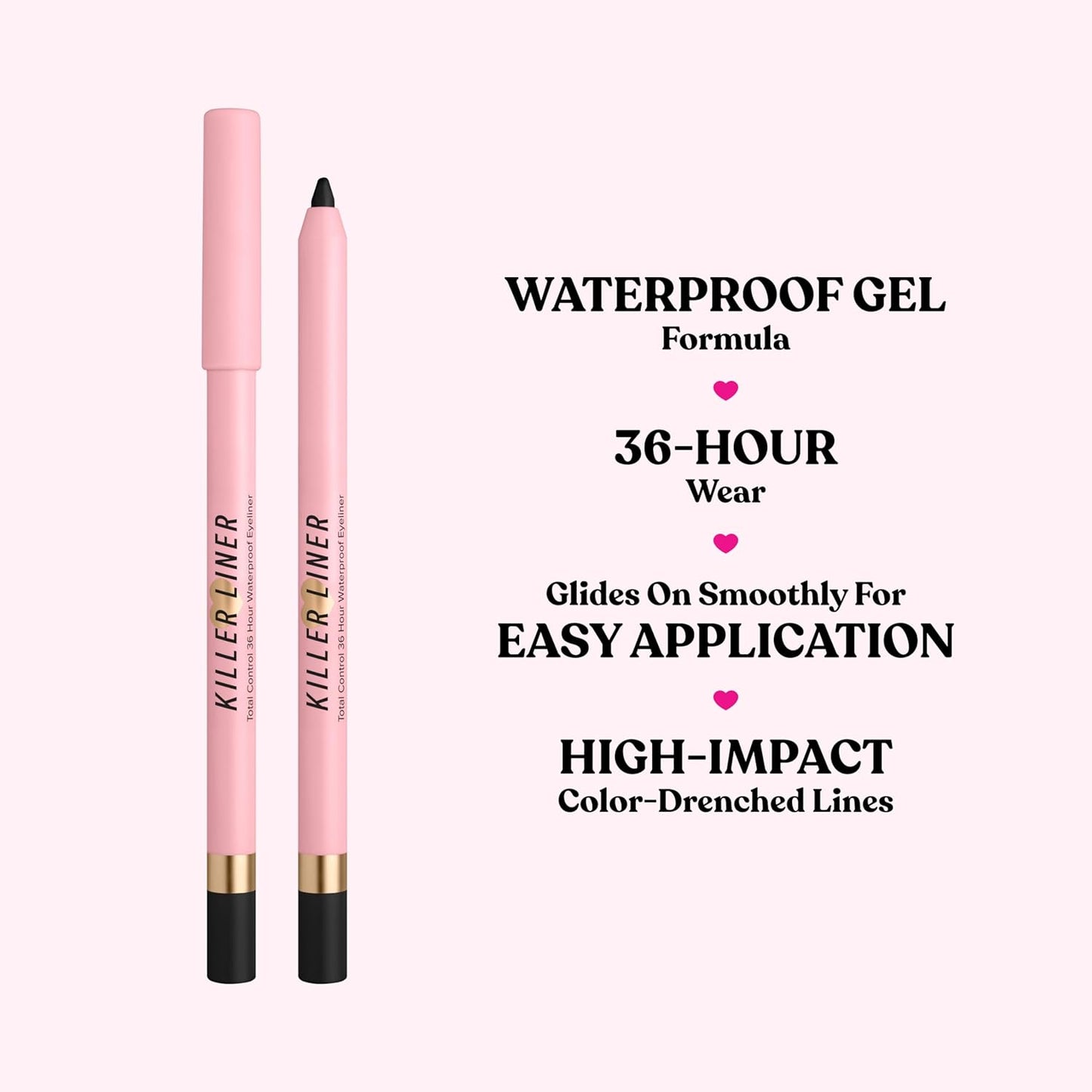 Too Faced Killer Liner - 36-Hour Waterproof Gel Eyeliner Pencil | Long-Lasting, Non-Flaking, 0.04 Ounce