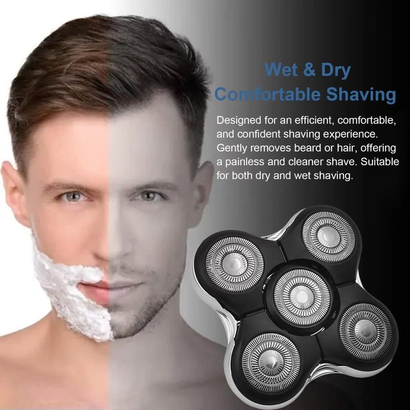 Balder Pro Replacement Head Compatible with remington Balder Pro XR7000 Shaver 5 Blades Replacement Head Compatible with remington Shaver Replacement Heads Precision Electric Shaving for Bald Men-2PCS
