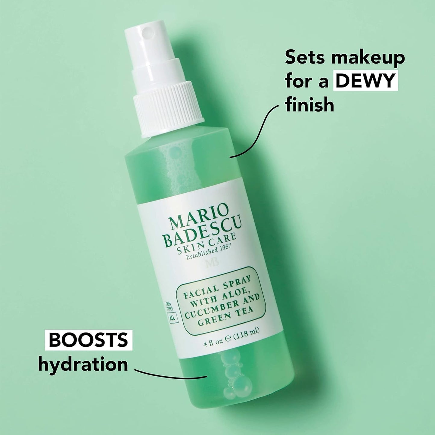 Mario Badescu Facial Spray - Hydrating Aloe, Herbs & Rose Water Mist for All Skin Types | Refreshing Face Mist