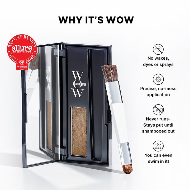 COLOR WOW Root Cover Up - Instant Grey Coverage & Highlight Touch-Up | Water-Resistant, No-Mess Formula