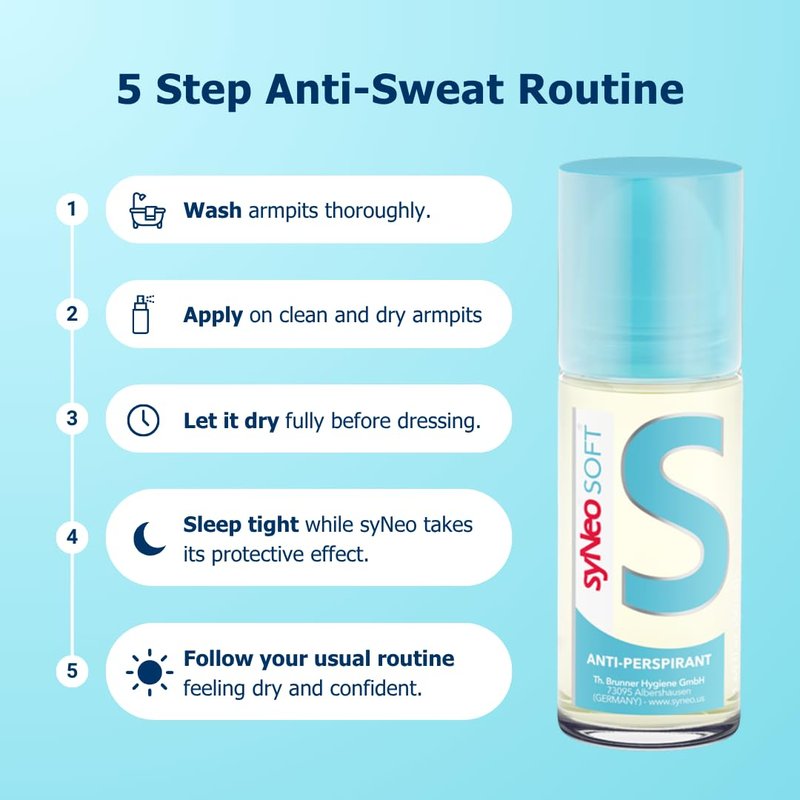 SOFT Antiperspirant Roll-On | Alcohol-Free, Halal Certified Deodorant for Heavy Sweating - 1.69 fl. oz.