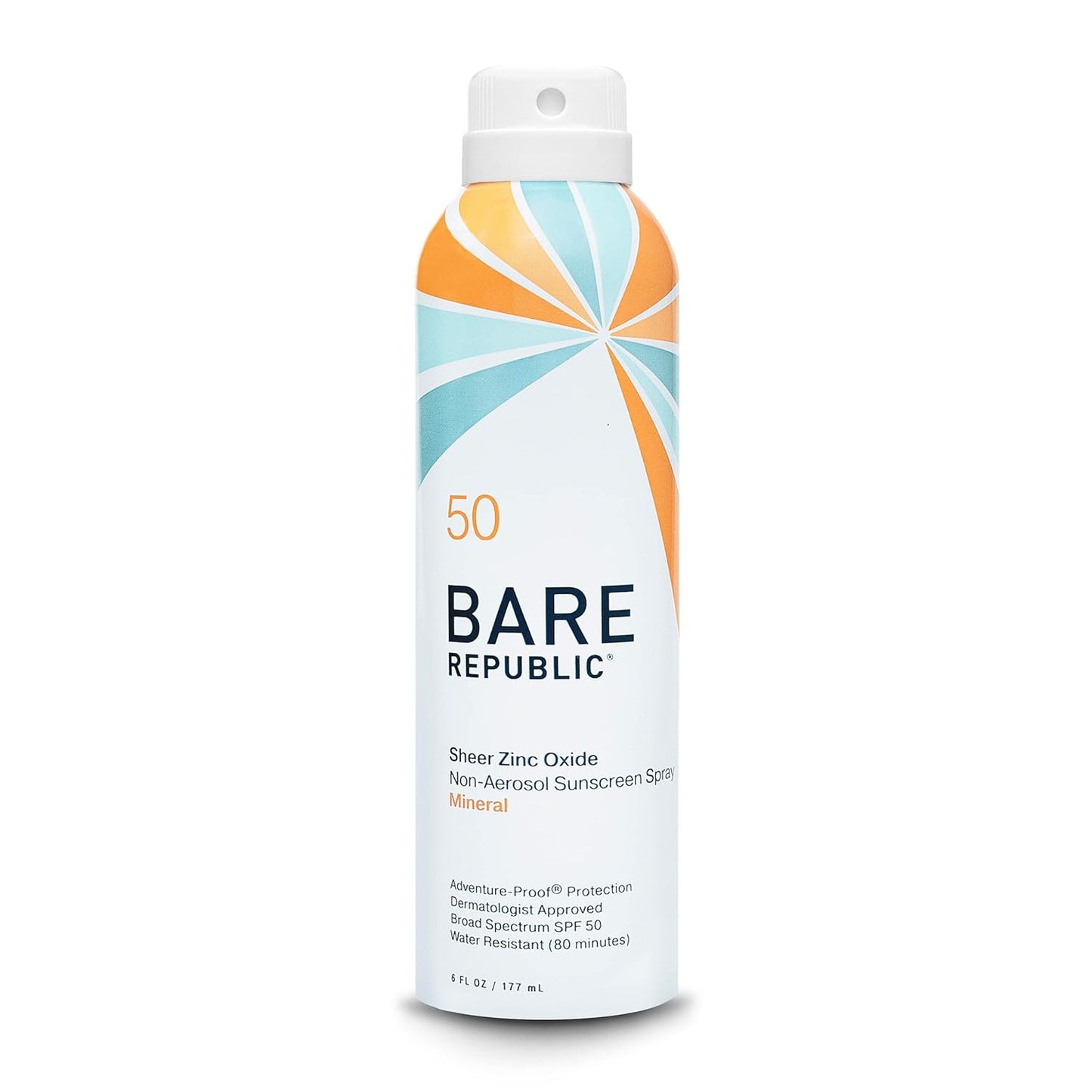 Bare Republic Mineral Sunscreen SPF 50 - Non-Greasy Spray with Vanilla Coco Scent | 6 Fl Oz