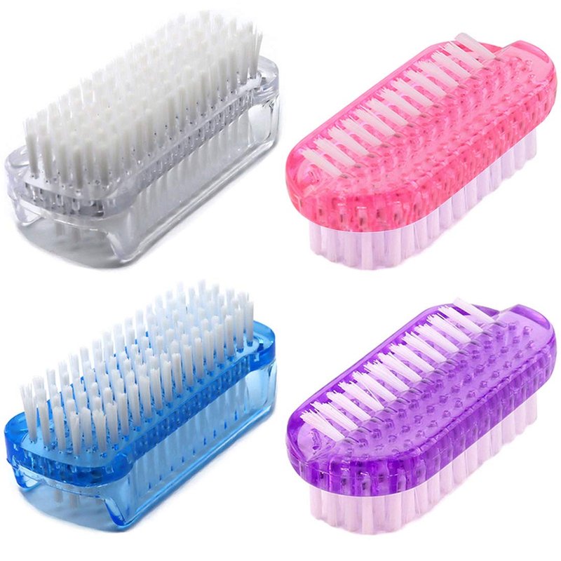 Xjinmin Nail Brush Two Sided Fingernail Scrub Brush Hand Cleaning Brushes Soft Stiff Bristles Nails Toes scrubber for Men Women Kids,4 PCS
