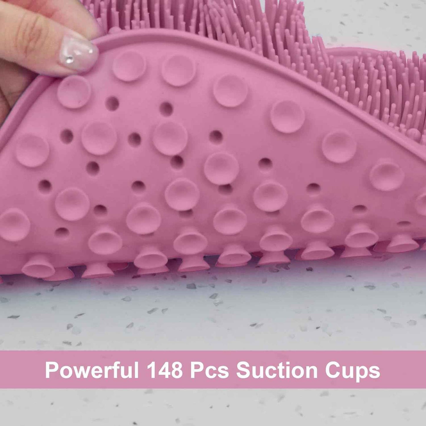 2-Pack Shower Foot Scrubber Mats - Exfoliating Foot Cleaners for Easy Shower Use