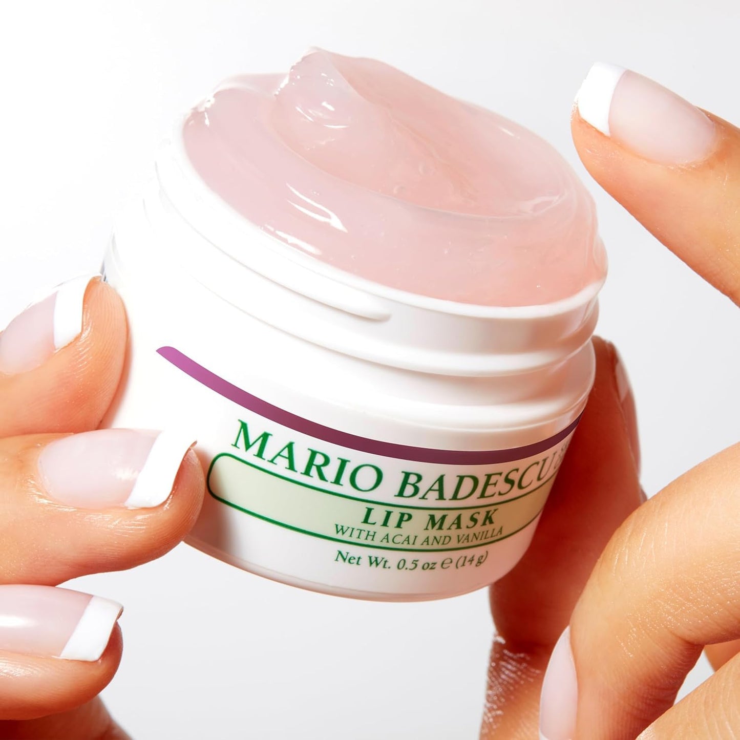 Mario Badescu Acai & Vanilla Lip Care Set | Lip Mask for Overnight Hydration with Coconut Oil & Shea Butter + Moisturizing Lip Balm for Dry Lips | 0.5 Oz & 0.35 Oz