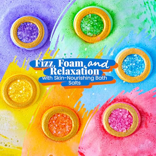 Crystal Bath Bomb Gift Set ? 12 Pack with 6 Natural Scents, Organic Shower Bombs with Nourishing Bath Salts, Stress Relief Bubble Spa, Self Care Gifts for Women, Mom, Wife, and Daughter