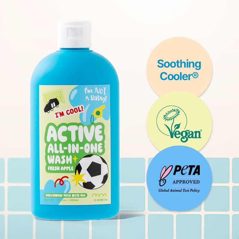 Active All-in-One Wash - I'm NOT A Baby! | Sweet Peach Scented Cleanser
