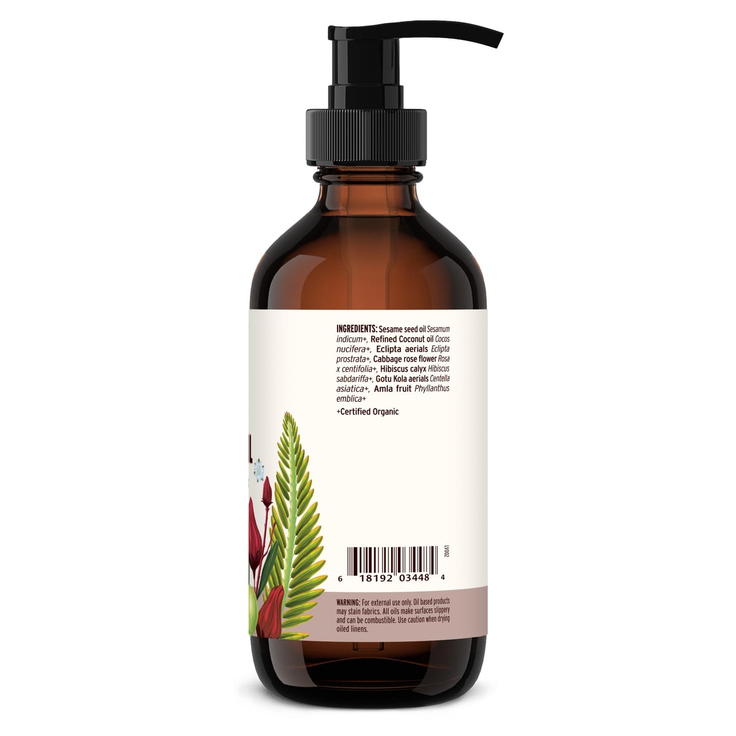 Banyan Botanicals Organic Hair Oil with Bhringaraj & Amla - Ayurvedic Scalp & Hair Care for All Types, Thick & Lustrous Hair - 8 oz, Non-GMO Sustainably Sourced