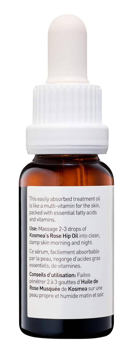 Kosmea Rosehip Oil - Premium Anti-Aging Face & Body Oil | Super-Critical Extraction - 0.68 fl oz