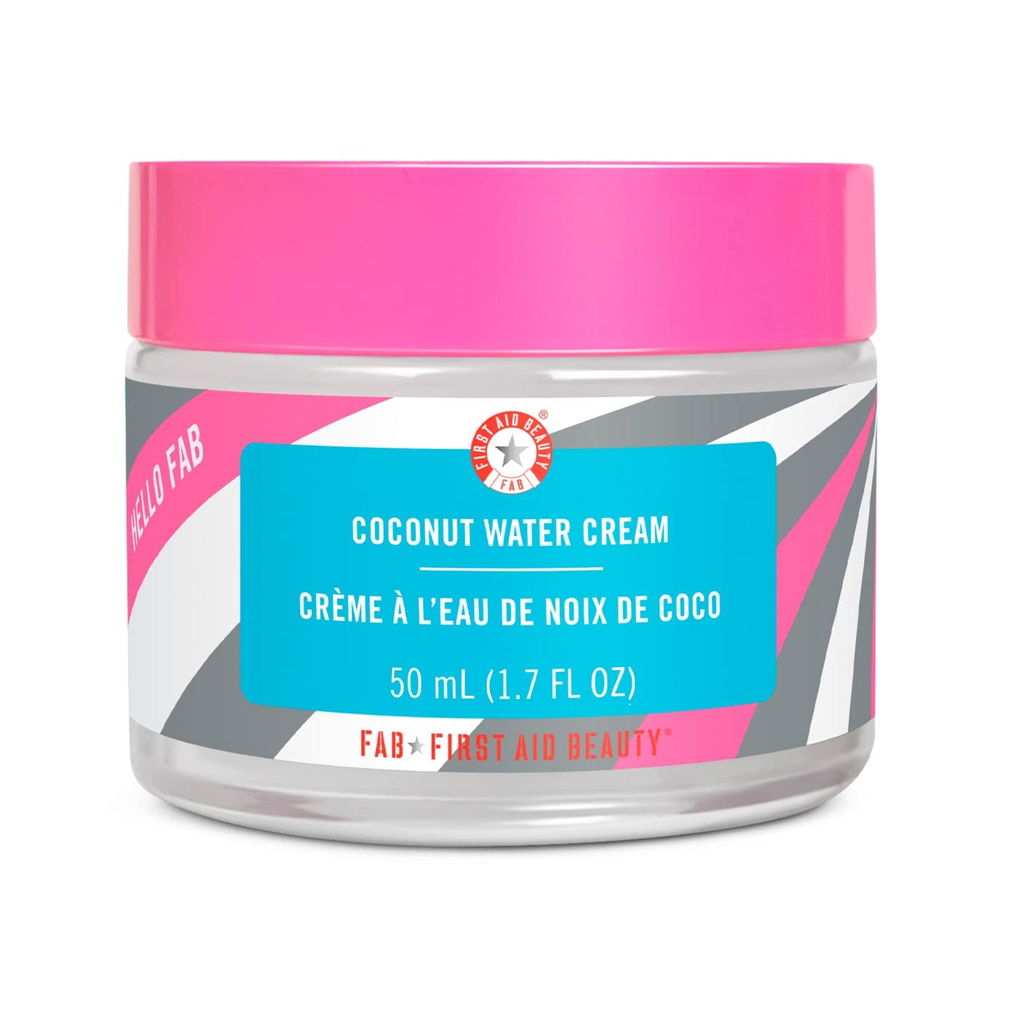 First Aid Beauty Hello FAB Coconut Water Cream – Lightweight Oil-Free Face Moisturizer 1.7 oz.