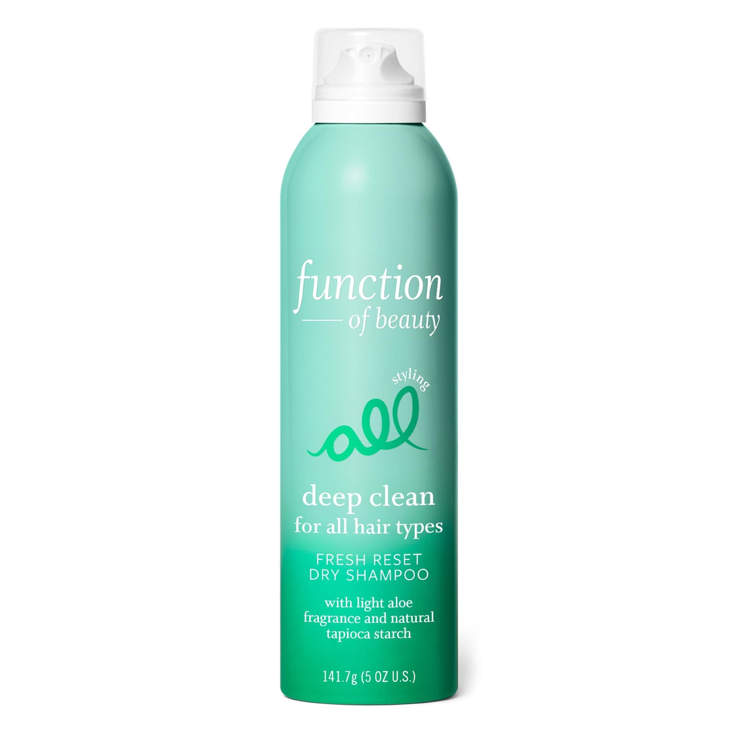 Function of Beauty Deep Cleaning Dry Shampoo for Normal to Oily Hair - Talc-Free Dry Shampoo with No Visible Residue - Lightweight, Volumizing & Fast-Absorbing for Excess Oil, Sweat & Odor