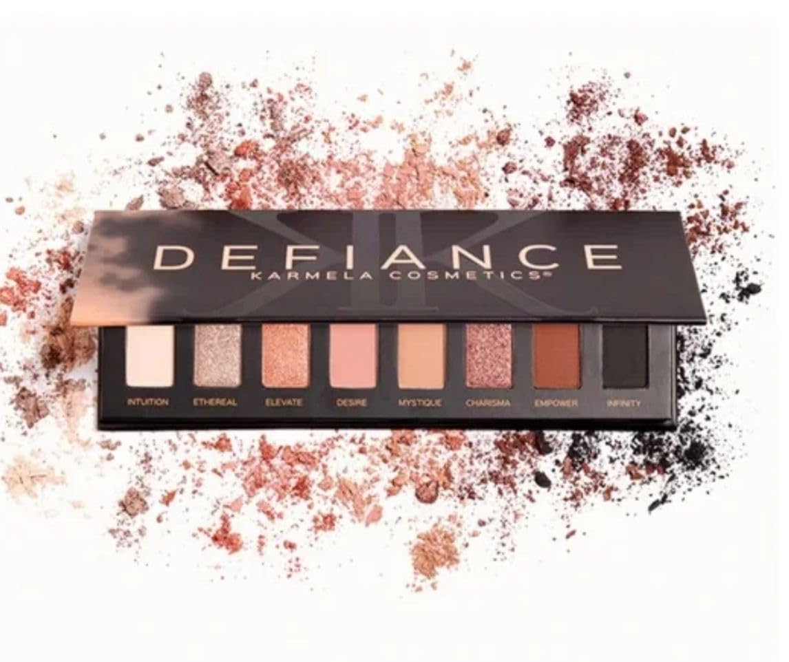 Defiance Beauty 8-Shade Eyeshadow Palette – Ultra-Pigmented Matte & Shimmer Shades, Blendable & Buildable, Long-Lasting Formula for Stunning Day-to-Night Eye Looks