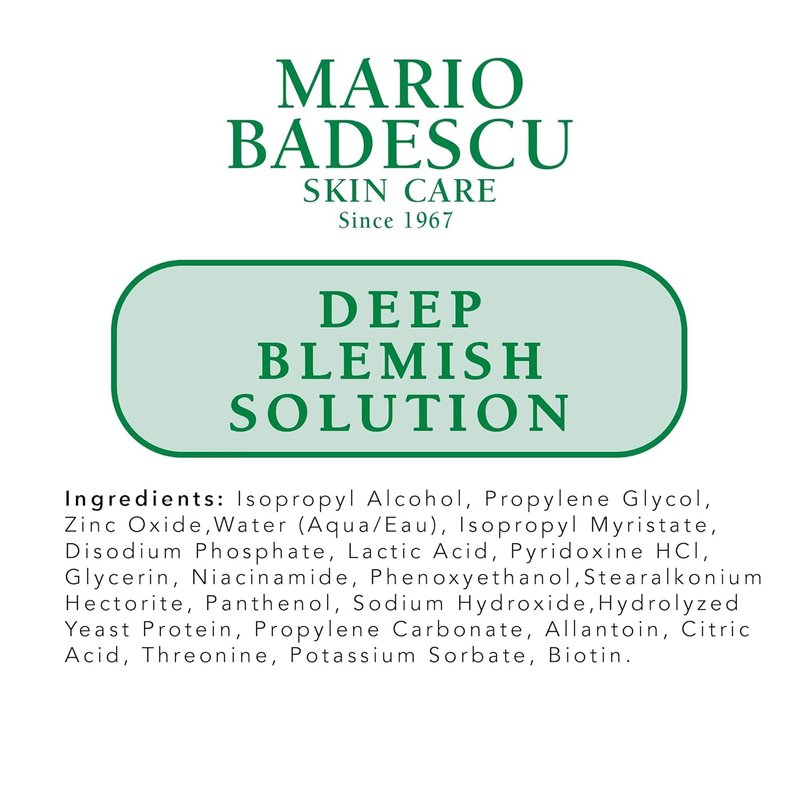 Mario Badescu Buffering Lotion Blemish Spot Treatment for Face with Potent Zinc Oxide, Niacinamide and B Vitamins | Overnight Treatment Serum that Targets Large Blemishes Under the Skin | 1 Fl Oz