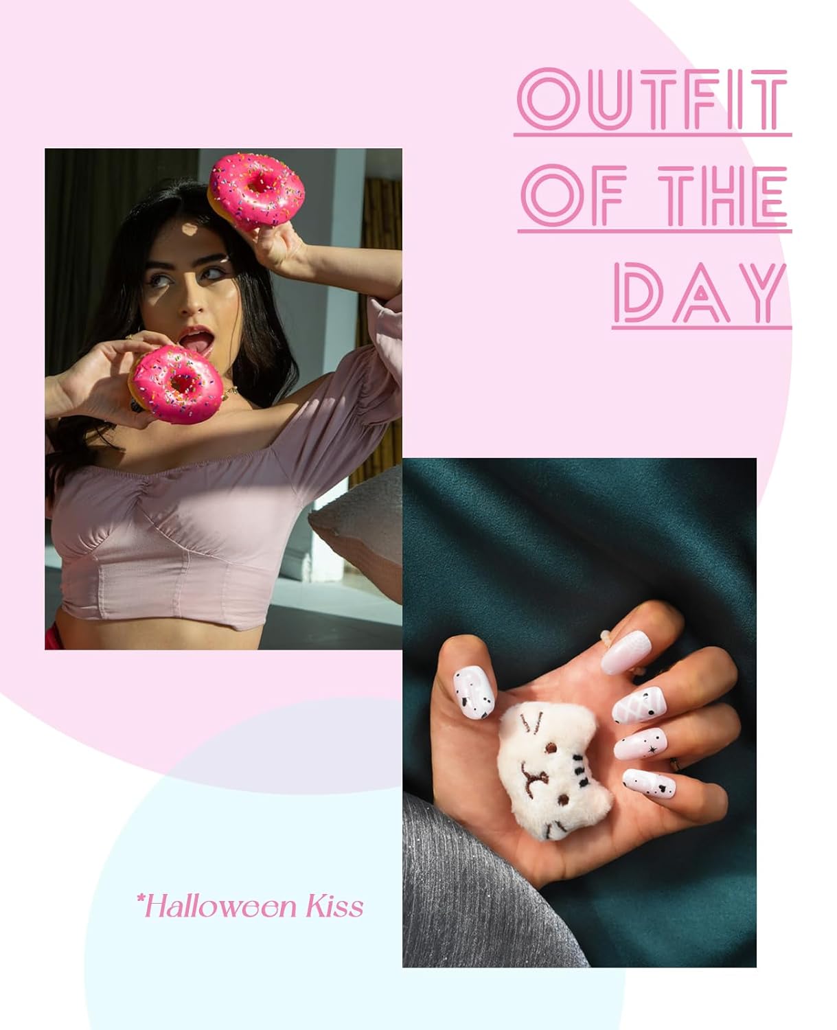 Semi Cured Gel Nail Strip Starter Kit - 60 Nail Stickers, UV Lamp & Tools for Salon Quality Christmas Nails