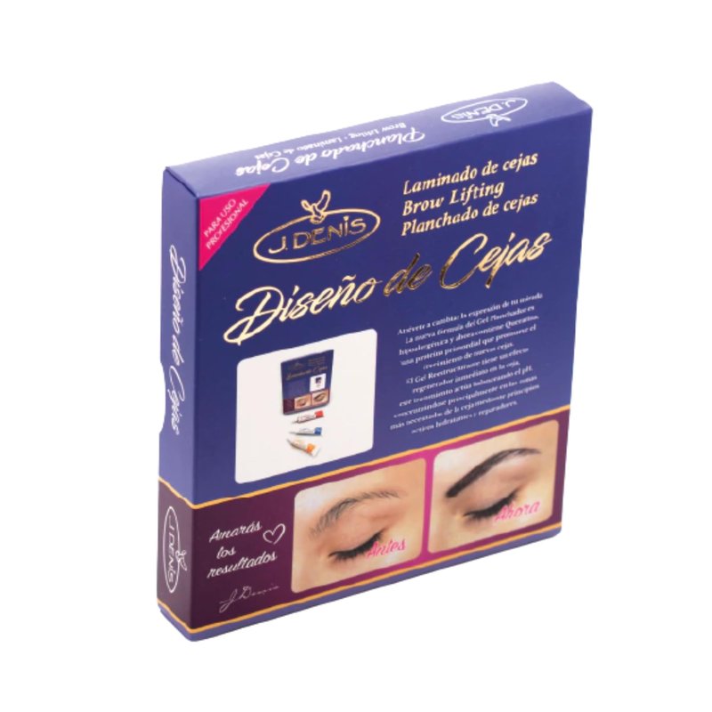J. Denis Professional Eyebrow & Eyelash Kit – 2-Pack for Precision Brow Shaping & Lash Lifting – Achieve Perfect Brows & Lashes at Home