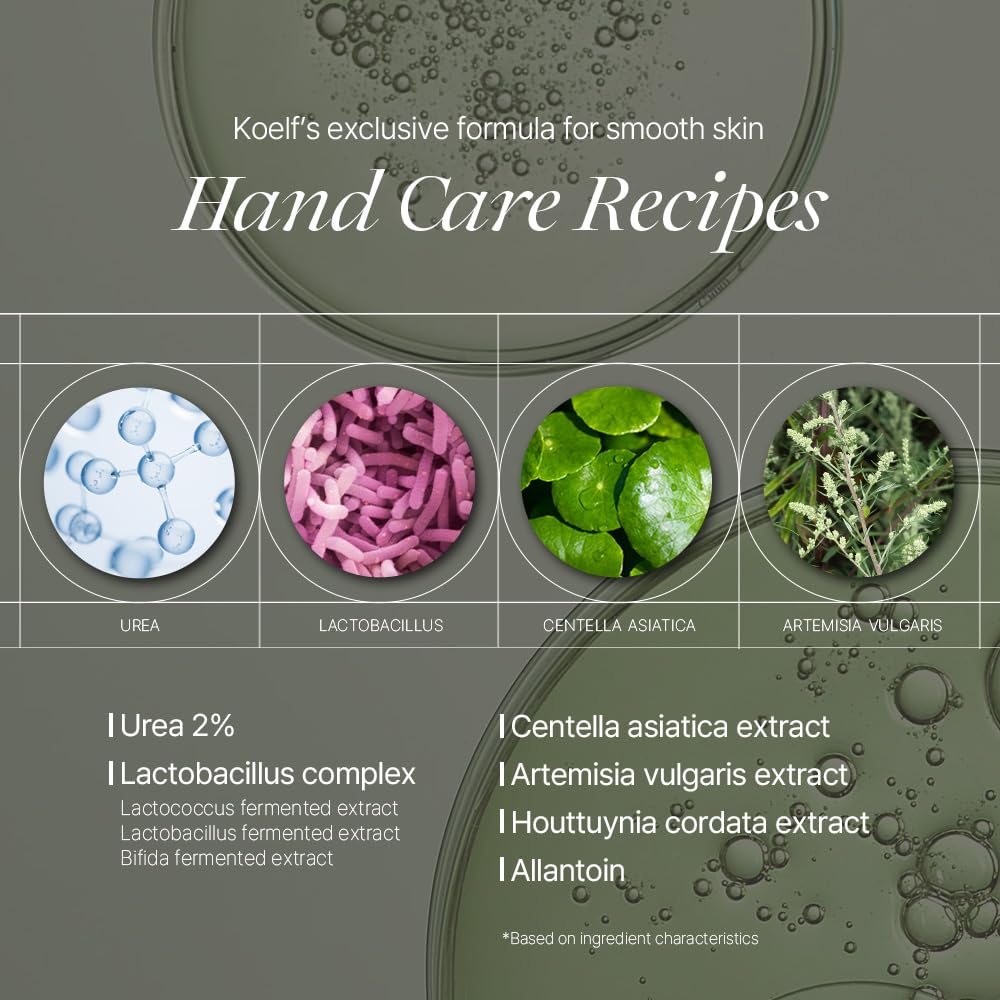 Koelf Perfumed Hand Cream No.2 Mystic Grove 50ml (1.69 fl. oz.) - Hand Moisturizer for Dry Skin with Urea, Lactobacillus Complex, Centella Asiatica, Hinoki Scented Soothing Hand Cream