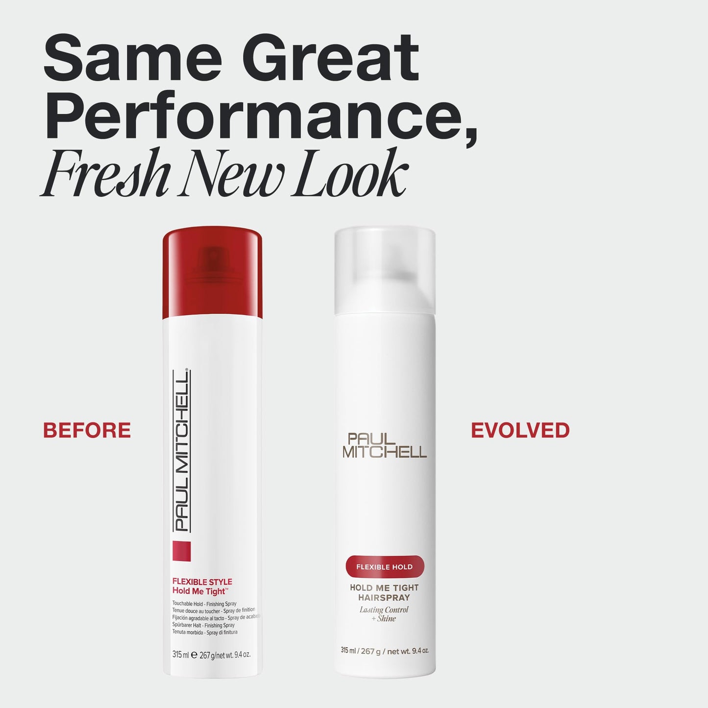 Paul Mitchell Hold Me Tight Hairspray, Flexible Hold, Lasting Control + Shine, For All Hair Types, Especially Fine to Medium Hair