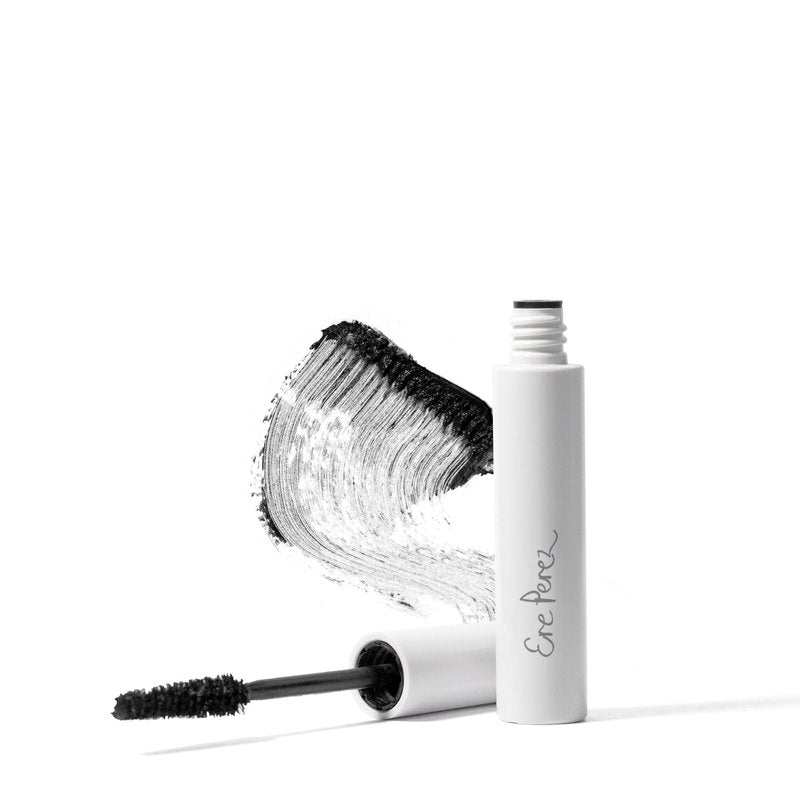 Ere Perez - Natural Almond Oil Mascara | Strengthen, Lengthen, Nourish Lashes | Smudge-Proof, Water Resistant, Low Irritation | Vegan, Cruelty-Free, Clean Beauty (Black, 0.35 oz | 10 ml)