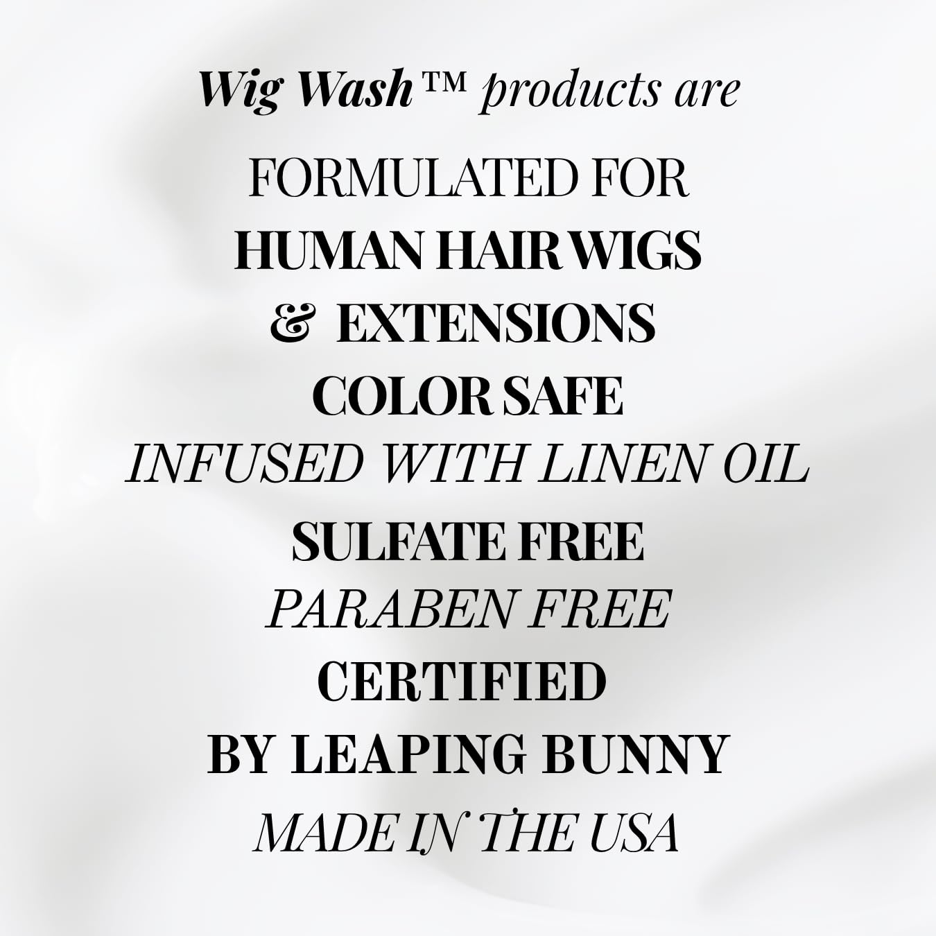 WIG WASH Sulfate-Free Conditioner for Human Hair Wigs & Extensions, 8 oz