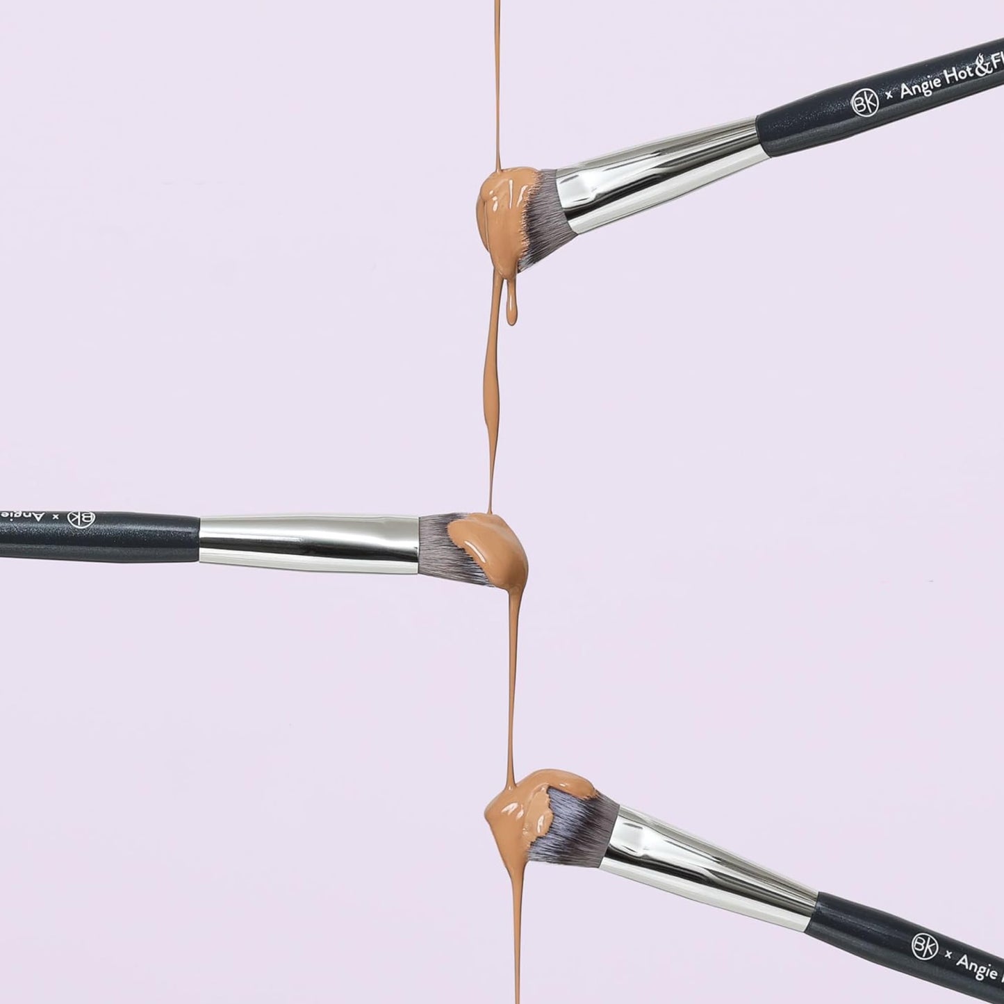 BK BEAUTY BRUSHES - ANGIE HOT & FLASHY A506 CONCEALER - Viral "Kitten Paw" Face Brush - Under-Eye Concealing and Contouring - Makeup Brushes
