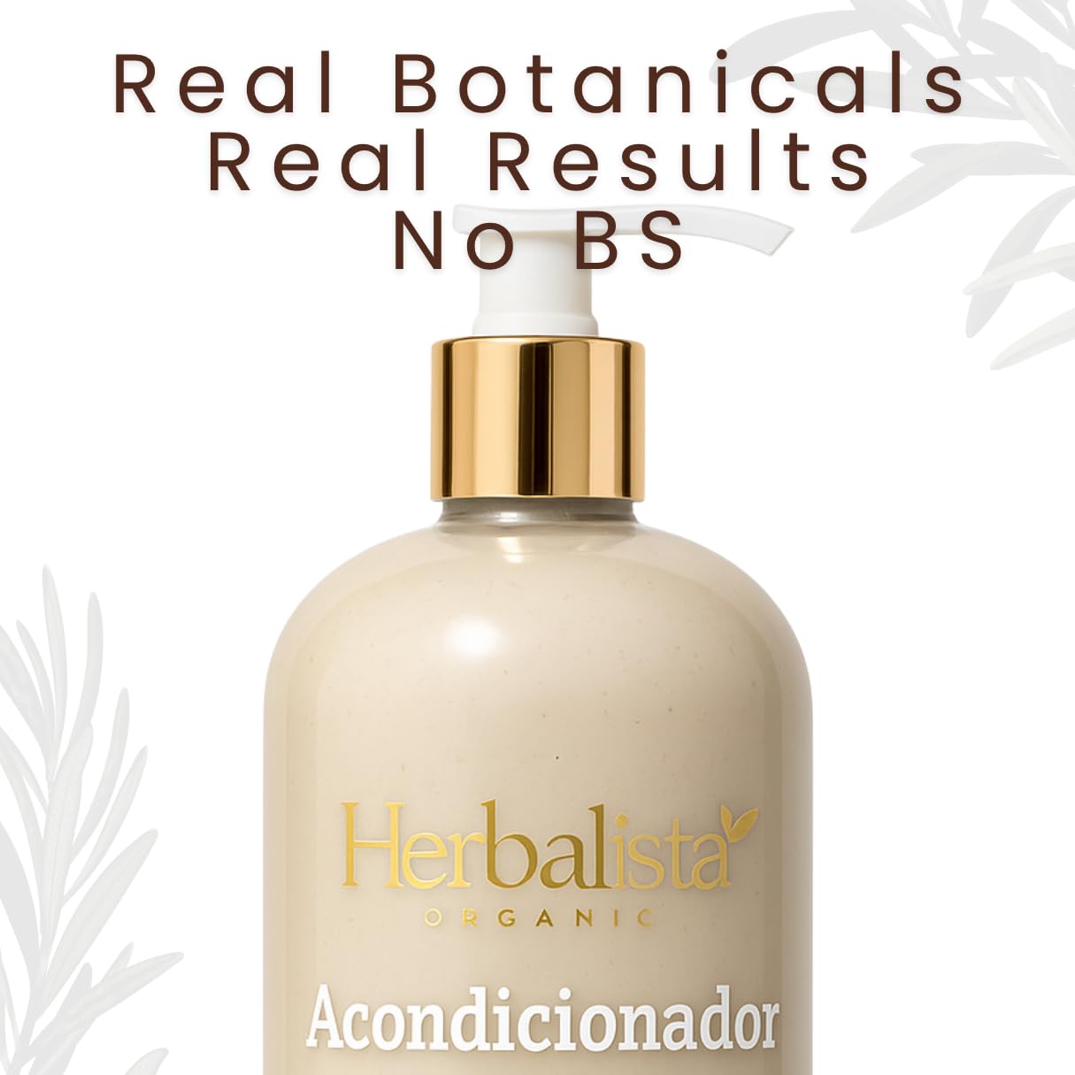 HERBALISTA Viral Herbal Conditioner/Acondicionador 1000ml (33.8 fl oz) – With Rosemary, Coconut Oil, Flaxseed Extract, Aloe, Honey, Vitamin E & Olive Oil – Suaviza, Nutre, Hidrata – 100% Natural