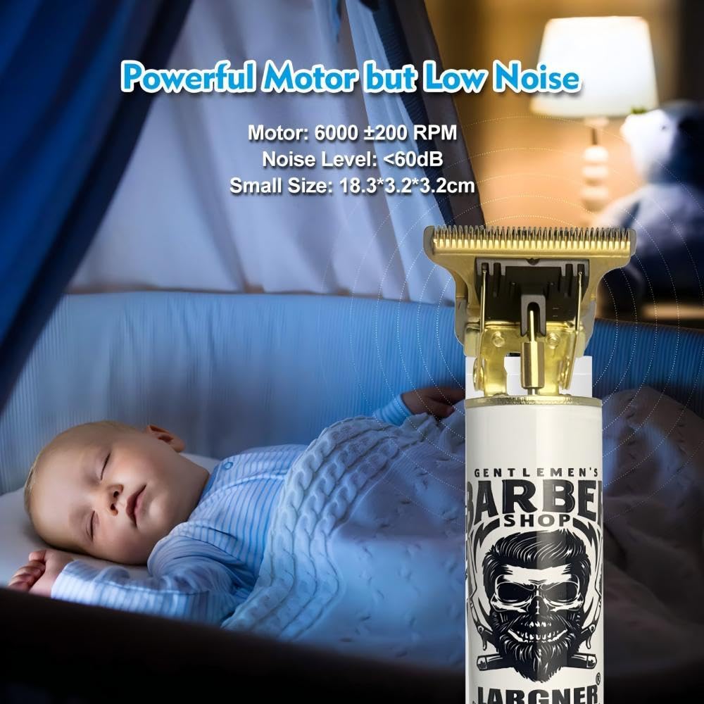 Largner Professional Barber Shaver Set, Hair Clippers for Men, Cordless Beard Trimmer & Electric Razor Shavers for Men, Rechargeable Set Barber Hair Cutting Kit Men's Grooming Kit