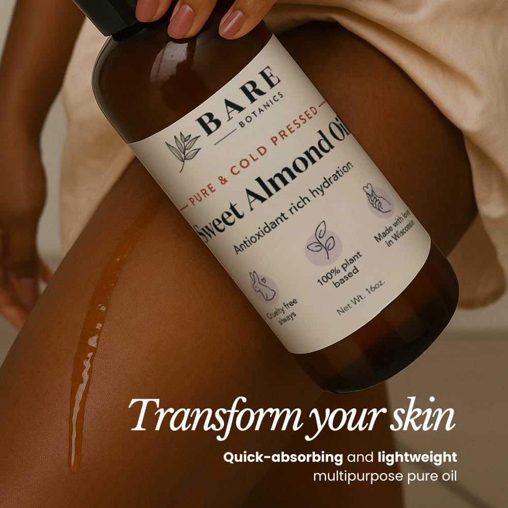 Bare Botanics Sweet Almond Hair & Body Oil + Coconut Coffee Body Salt Scrub