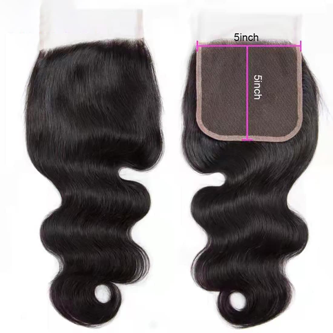 OLFORY 5X5 HD Lace Closure Human Hair 5X5 Lace Closure Free Part Body Wave Closure 12A Brazilian Virgin Human Hair Body Wave Closure Top Swiss Lace Closure