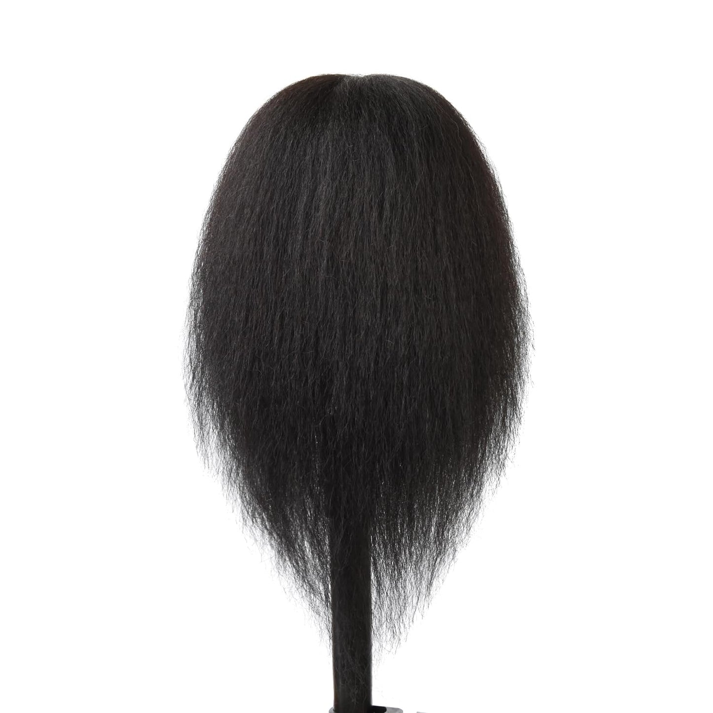 Mannequin Head Hair Styling Training Head 14 inches Manikin Cosmetology Doll Head for Hairdresser Practice Braiding with Clamp Stand (Black)
