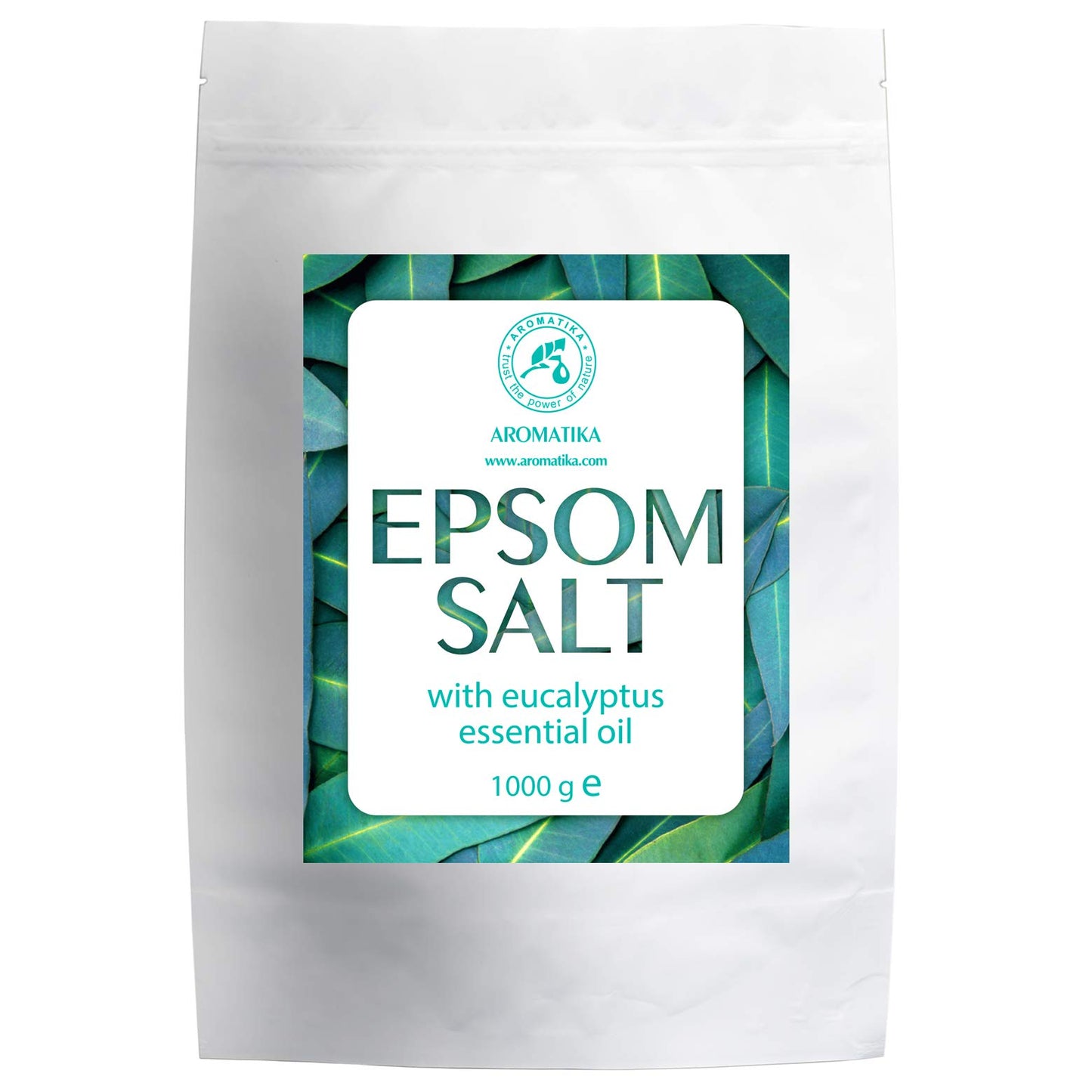 Epsom Bath Salt Eucalyptus 35Oz / 1kg with Eucalyptus Essential Oil - 100% Pure Epsom Salts - Magnesium Sulphate Crystals & Eucalyptus - Skin Care - Relaxation - Good Sleep