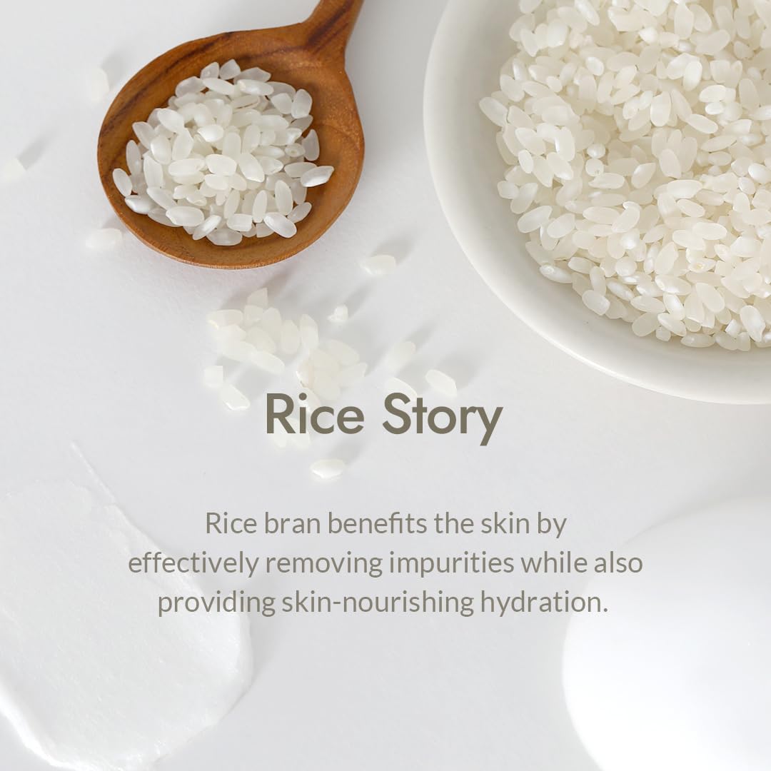 MIZON Rice Real Cleansing Foam Remove Dead Skin Hydrating Soothing Moisturizing Tone Correction Korean Skincare (150ml 5.07 fl oz) (Pack of 2)