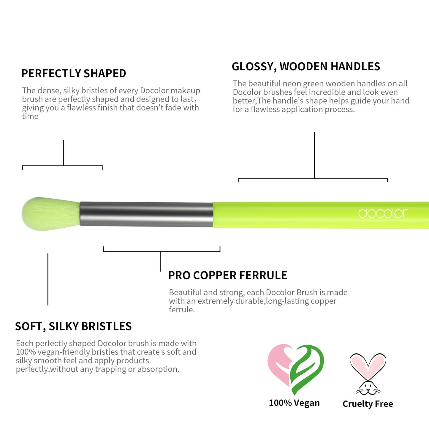 Docolor 4 in 1 Lash Curler Kit with 6 Extra Replacement Refill Pads + 10Pcs Makeup Brush Set Premium Synthetic Powder Kabuki Foundation Contour Blush Concealer Eye Shadow Blending Liner Make Up Brush