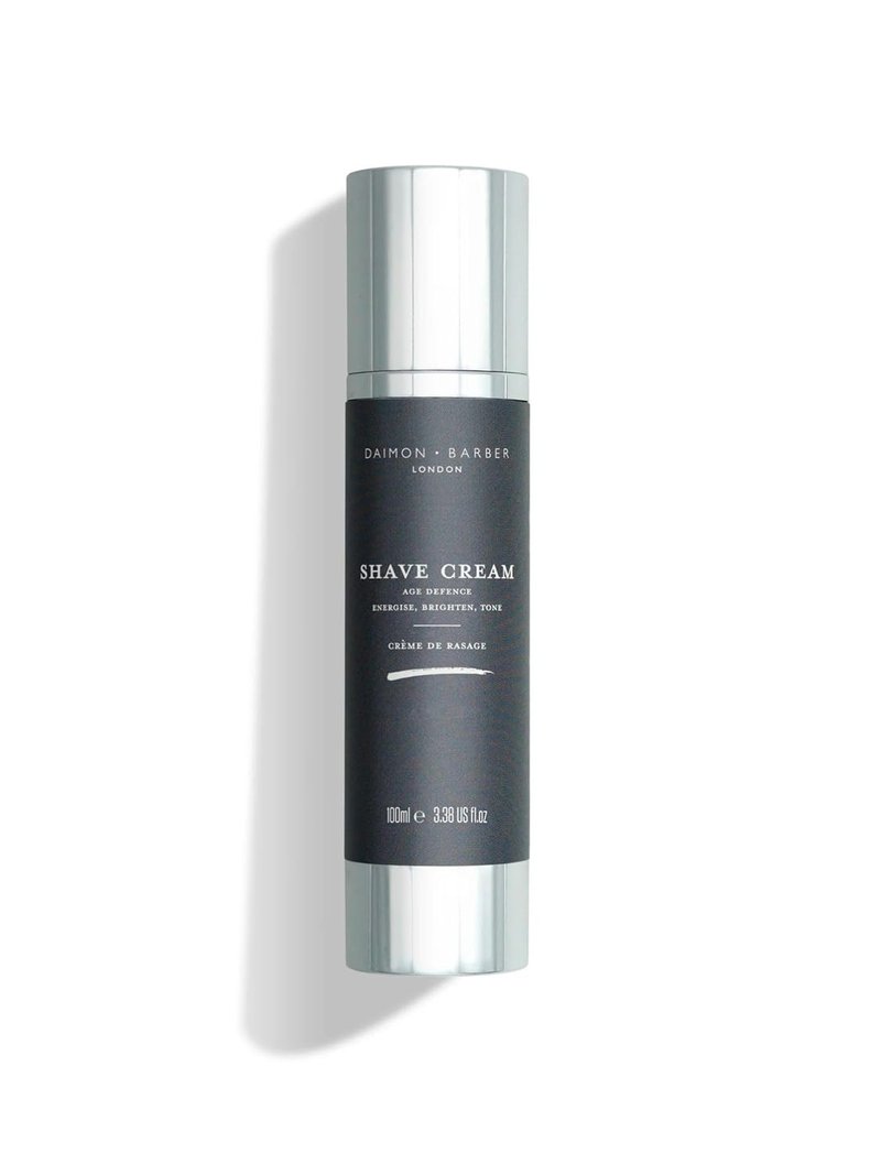 Daimon Barber Age Defence Shave Cream for Men - Moisturizing Formula with Coconut Oil & Aloe Vera | 3.38 fl oz