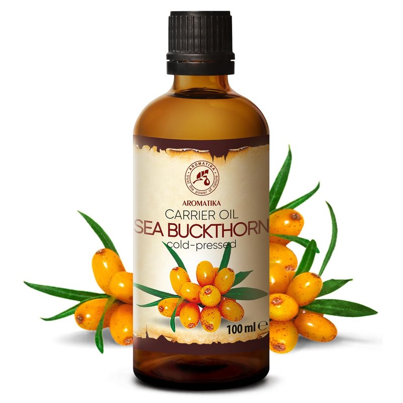 Sea Buckthorn Oil 3.4 Fl Oz | Pure Natural Carrier Oil for Hair, Face & Body Care