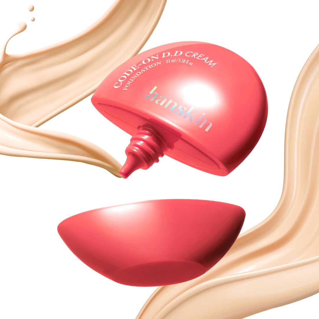Hanskin DD Cream Foundation – Korean BB Cream Liquid Foundation | Lightweight Semi-Matte Tinted Moisturizer | Pore-Blurring, Tone-Evening Daily Base Makeup | 1.18 fl oz (21N LIGHT BEIGE)