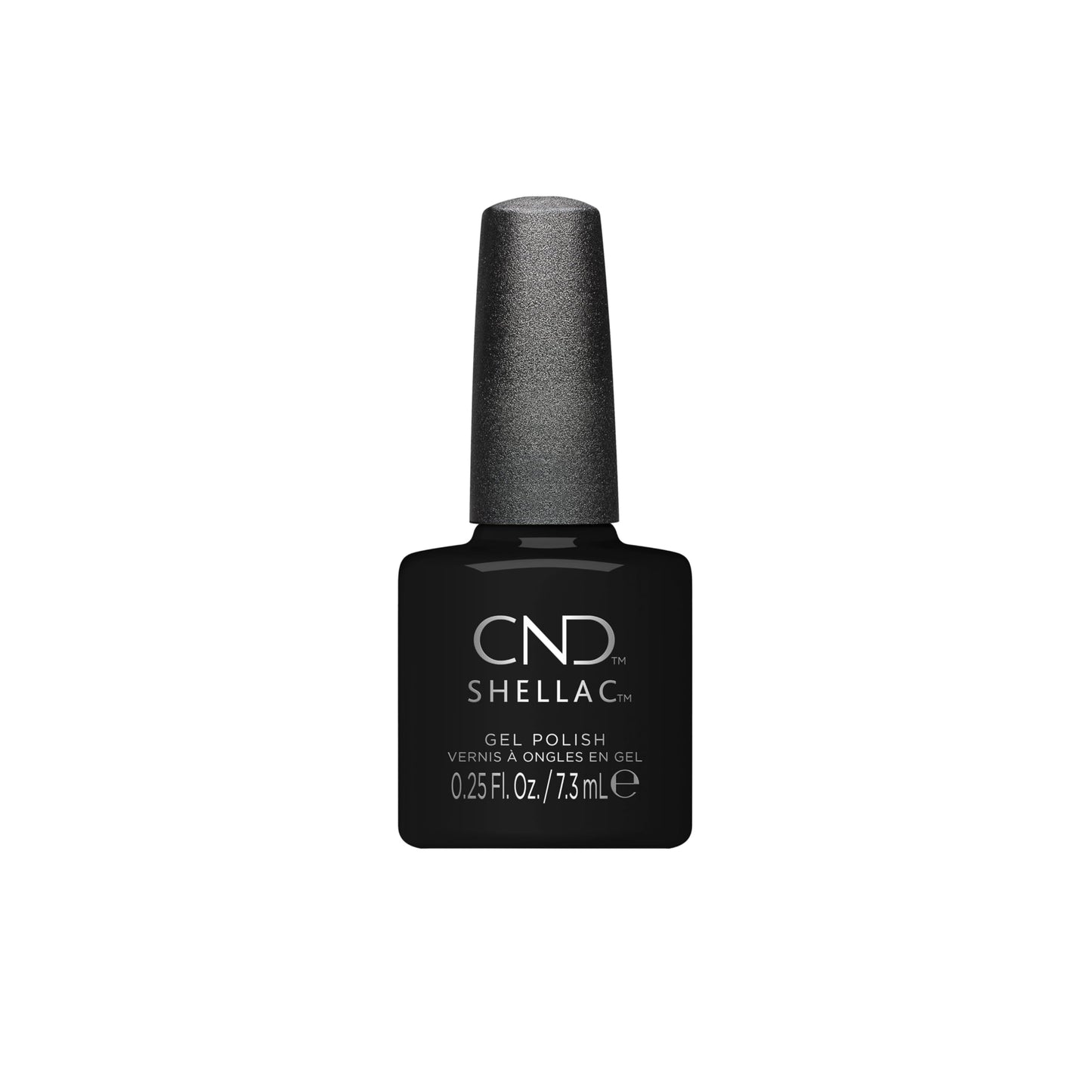 CND Shellac Gel Black Nail Polish, Long-lasting Nail Paint Color with Curve-hugging Brush, 0.25 Fl Oz.