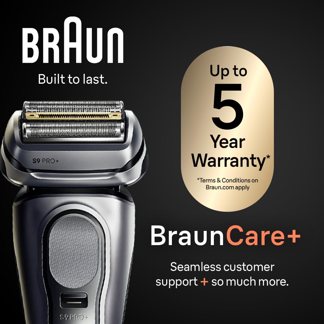 Braun Series 9 Pro 9419s Electric Shaver for Men, Wet & Dry Razor, Shaving Kit with 4+1 Head with ProLift Trimmer