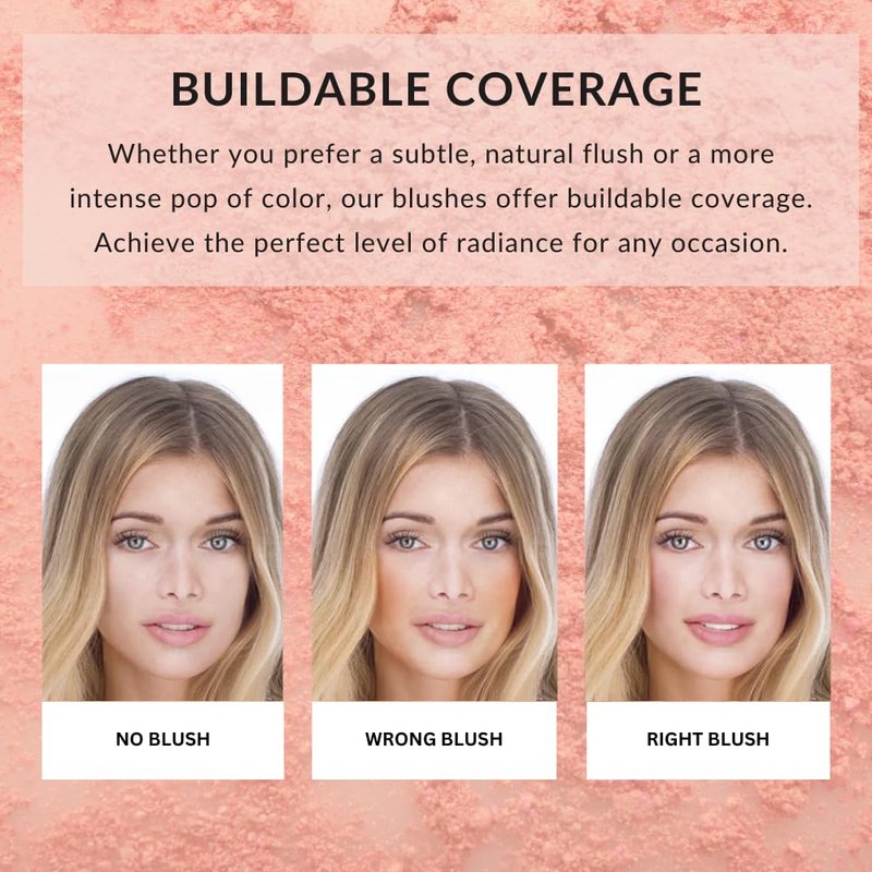 Color Me Beautiful Pressed Powder Blush - Buildable Coverage for Flawless Complexion | Makeup Essential
