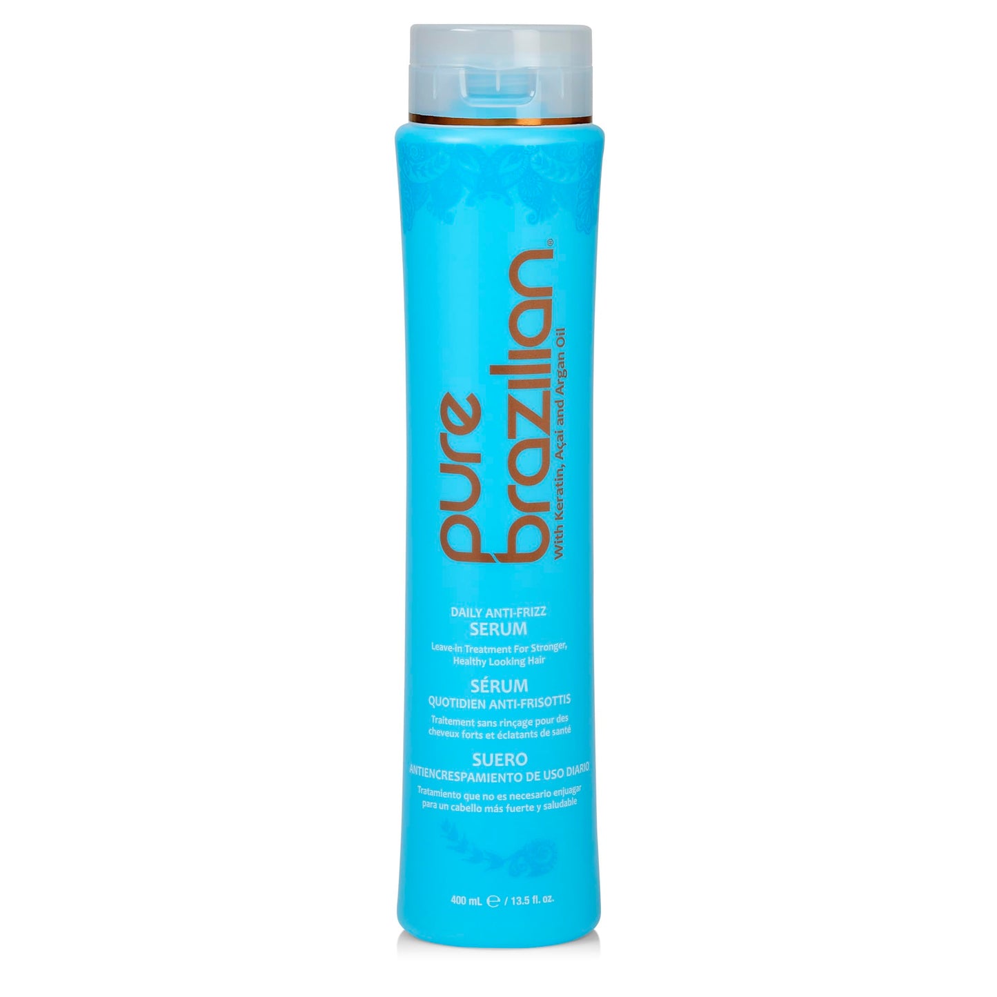 Pure Brazilian Anti-frizz Daily Leave-in Serum - Strengthening Hair Treatment Formulated to Fortify and Protect Your Hair From Heat & UVA/UVB