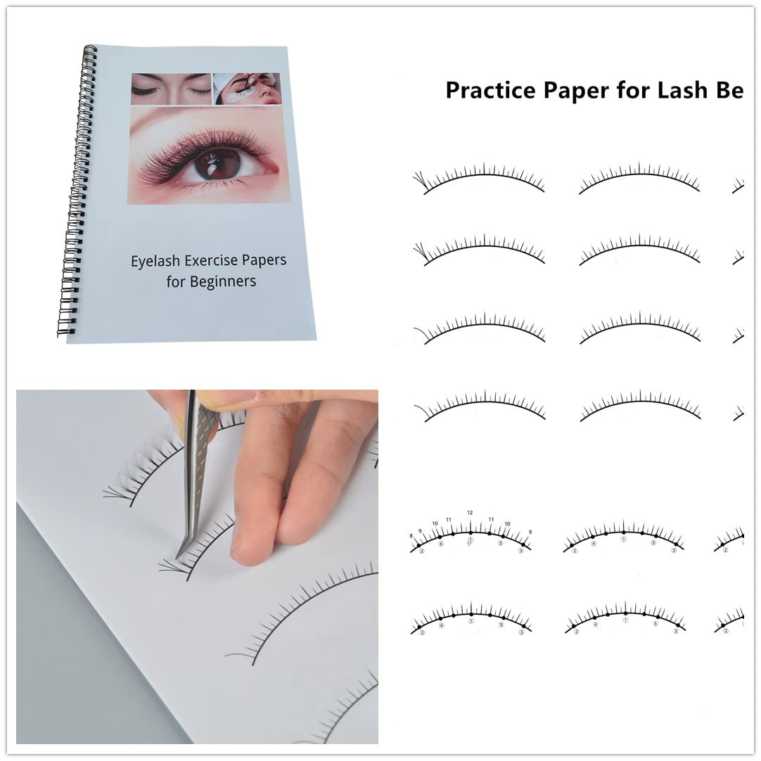 Jegapluso Lashes Training Exercise for Beginners Professional Eyelash Extensions Exercise Book