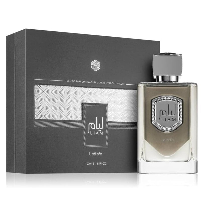 Lattafa Liam Grey Eau de Parfum Spray for Unisex - 3.4 Ounce | Long-Lasting Fragrance