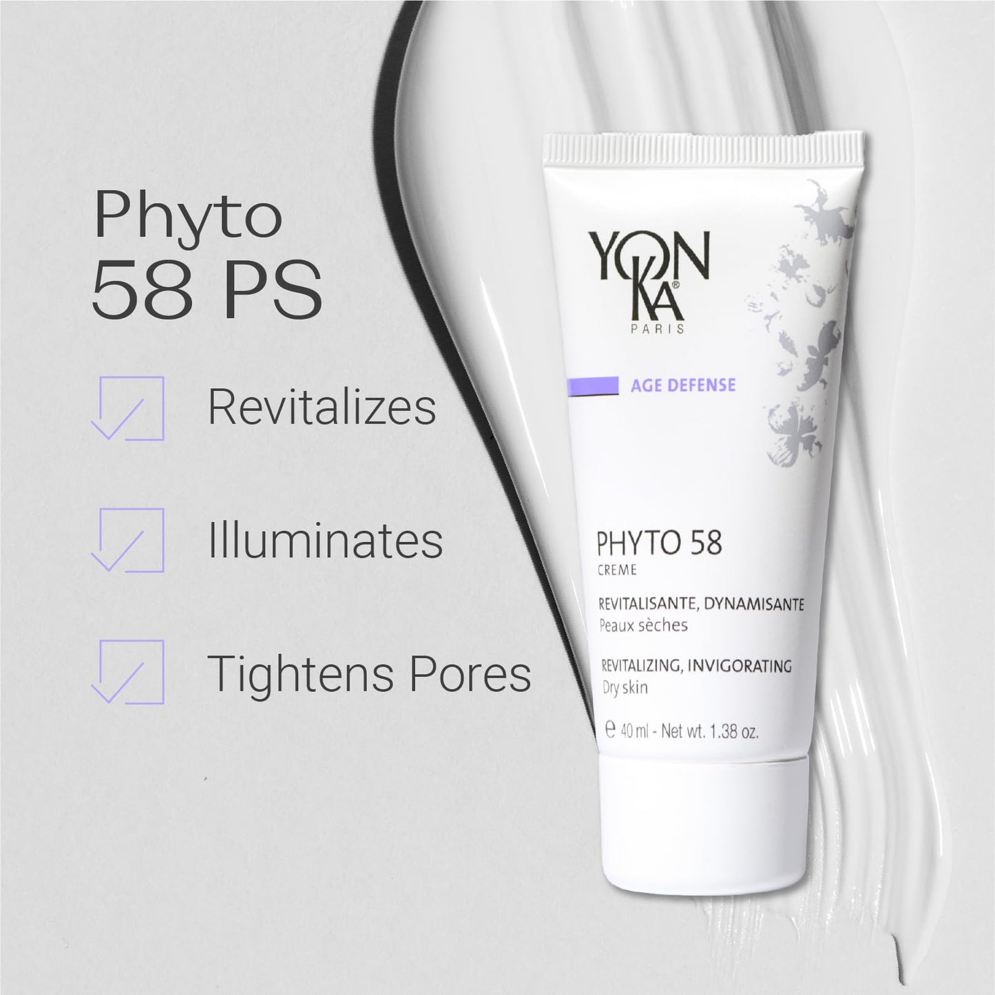 Yonka Phyto 58 PS Night Cream, Face Moisturizer for Dry Skin