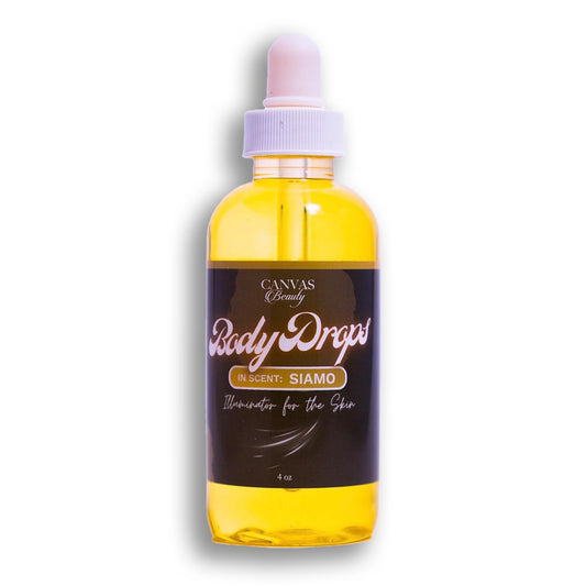 Canvas Beauty Body Drops – Siamo Coconut Oil Fragrance Body Oil, Hydrating Perfume Body Drops for Soft Radiant Skin, 4 oz