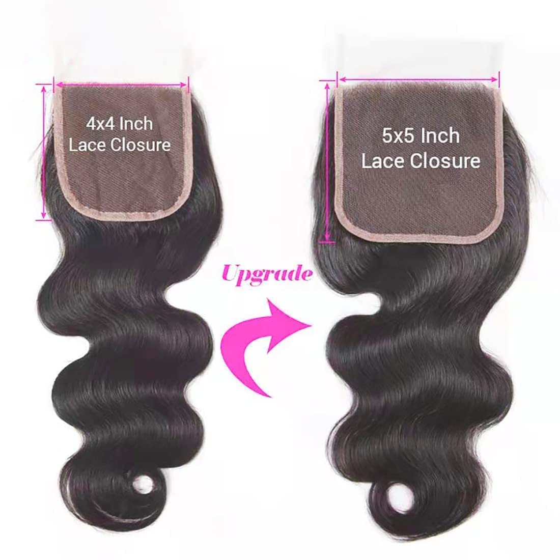 OLFORY 5X5 HD Lace Closure Human Hair 5X5 Lace Closure Free Part Body Wave Closure 12A Brazilian Virgin Human Hair Body Wave Closure Top Swiss Lace Closure